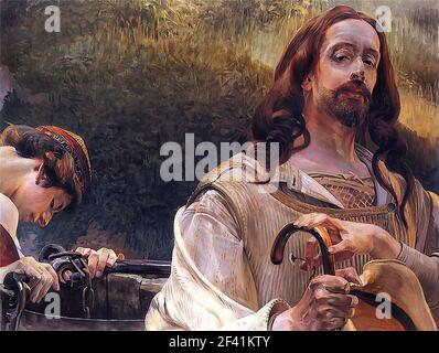 Malczewski - Christ Samaritain femme DB15 Banque D'Images