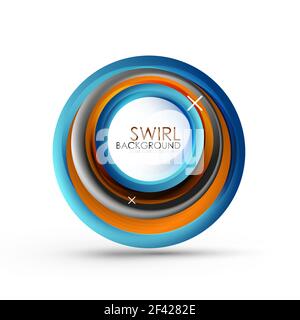 Les lignes en spirale tourbillon vecteur 3d abstract background. Les lignes en spirale tourbillon vecteur 3d abstract background. Vector illustration Illustration de Vecteur