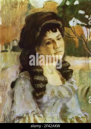 Viktor Elpidiforovich Borisov-Musatov - Portrait Lady 1902 Banque D'Images