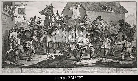 William Hogarth- Hudibras rencontre Skimmington Hudibras Samuel Butler 1726 Banque D'Images