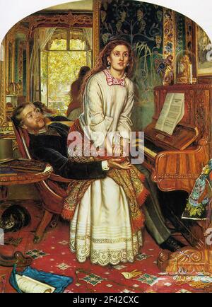 William Holman Hunt - Awakening conscience 1853 Banque D'Images