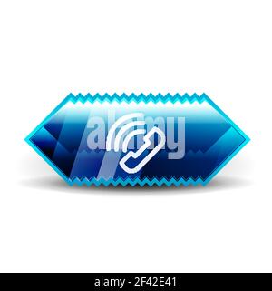 Bouton Web de prise en charge du téléphone vectoriel. Bouton web de prise en charge de téléphone vectoriel, concept de technologie numérique, icône de téléphone ancien Illustration de Vecteur