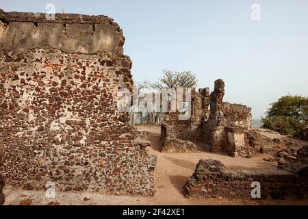 L'île James (Kunta Kinteh Island), la Gambie, Afrique de l'Ouest Banque D'Images