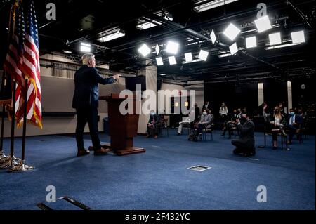 Washington, DC, États-Unis. 18 mars 2021. 18 mars 2021 - Washington, DC, États-Unis: Kevin MCCARTHY (R-CA), chef de la minorité de la Chambre, s'exprimant lors de sa conférence de presse hebdomadaire. Crédit : Michael Brochstein/ZUMA Wire/Alay Live News Banque D'Images