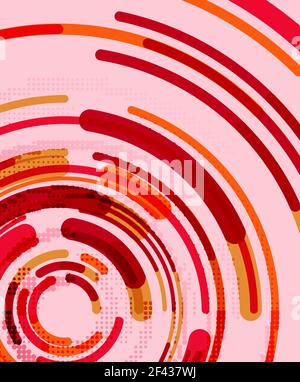 Lignes circulaires, cercles, arrière-plan abstrait géométrique. Cercles de lignes circulaires, arrière-plan abstrait géométrique. Illustration vectorielle Illustration de Vecteur