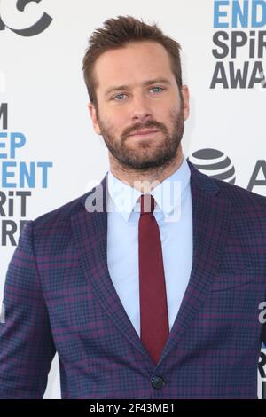 PHOTO DE FICHIER - Santa Monica, ca. 23 février 2021. Armie Hammer au film Independent Spirit Awards 2019 à Santa Monica, Californie, le 23 février 2019. Crédit : Faye Sadou/Media Punch/Alay Live News Banque D'Images