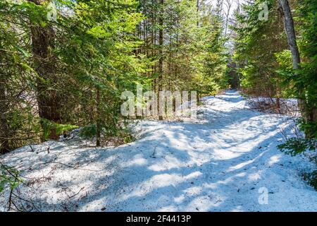 Egan Chutes conservation Area Haliburton County Bancroft Ontario Canada in hiver Banque D'Images