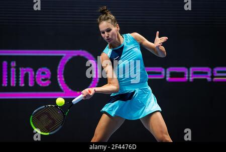 Veronika Kudermetova de Russie lors de la deuxième partie du Trophée des dames de Saint-Pétersbourg 2021, tournoi de tennis WTA 500 le 18 mars 2021 à la Sibur Arena à Saint-Pétersbourg, Russie - photo Rob Prange / Espagne DPPI / DPPI / LiveMedia Banque D'Images