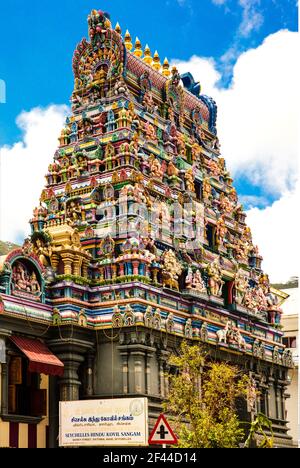 Géographie / Voyage, Seychelles, Mahé, Victoria, Arul Mihu Navasakthi Vinayagar Temple hindou, construit en 199, droits-supplémentaires-déposition-Info-non-disponible Banque D'Images