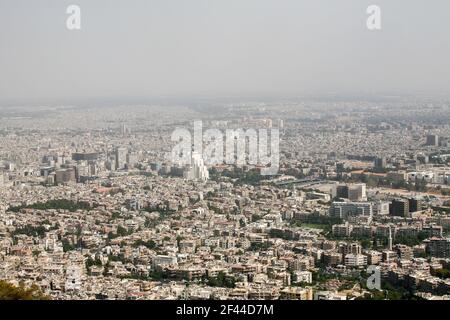 Damas,Syrie - août 04,2010 : la Syrie avant la guerre. Vue générale de la ville de damas Banque D'Images