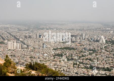 Damas,Syrie - août 04,2010 : la Syrie avant la guerre. Vue générale de la ville de damas Banque D'Images