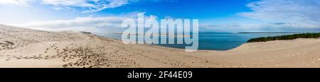La dune de Pilat, près du bassin d'Arcachon, en Gironde, en Nouvelle-Aquitaine, France Banque D'Images