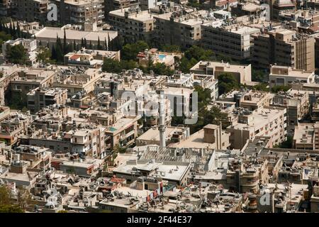 Damas,Syrie - août 04,2010 : la Syrie avant la guerre. Vue générale de la ville de damas Banque D'Images