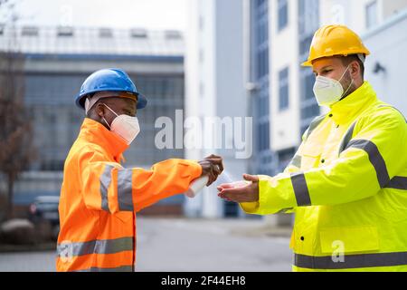Santé au travail industriel sur le chantier de construction ou à l'usine Banque D'Images