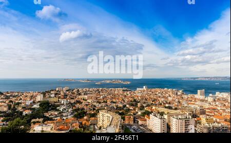 Panorama de la ville de Marseille en Provence, France Banque D'Images