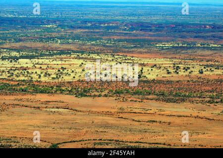 L'Australie, NT, arerial voir d'outback autour d'Alice Springs Banque D'Images