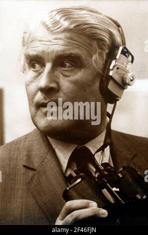 Wernher von Braun (1912-1977), ingeniero y mecánico aeroespacial estadounidense de origen alemán. Banque D'Images