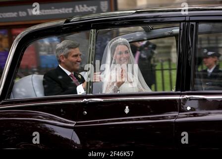 Mariage royal. William et Kate. Wills et Kate. Duc et duchesse de Cambridge. Famille royale britannique. Banque D'Images