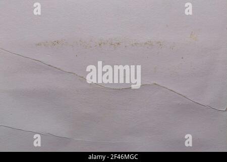 Fond de papier plan froissé blanc sale Banque D'Images