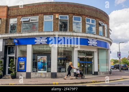 Une succursale de la banque de Halifax, anciennement la Halifax Building Society. À Bromley, sud de Londres. Banque D'Images