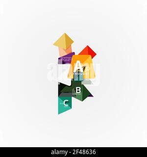 Infographies des options abstraites de conception géométrique. Infographies des options abstraites de conception géométrique. Illustration artistique vectorielle pour la présentation, le papier peint de l'application, la bannière ou l'affiche Illustration de Vecteur