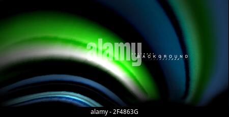 Lignes ondulées multicolores sur fond noir. Lignes d'ondes multicolores sur fond noir Illustration de Vecteur