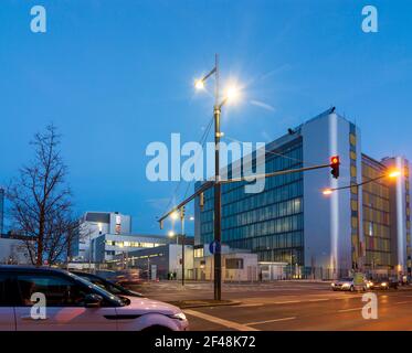 Wien, Vienne: Boehringer Ingelheim, société pharmaceutique, nouvelle usine de production Biotech à Wien Hetzendorf, route en 12. Meidling, Vienne, Autriche Banque D'Images