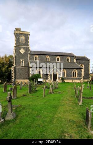 Eglise St Matthews, village de Sutton Bridge, quartier de South Holland, Lincolnshire, Angleterre Banque D'Images