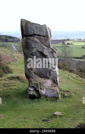 Alport Stone près de Wirksworth dans la campagne du Derbyshire Banque D'Images