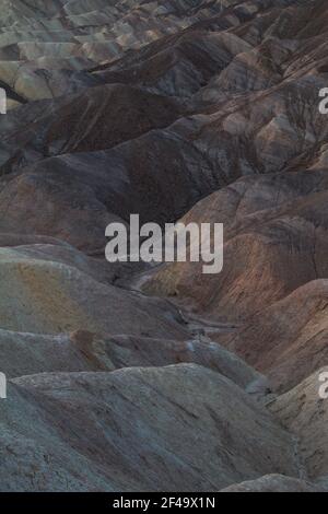 Un gros plan des textures de Zabriskie point dans la mort Vallée Banque D'Images