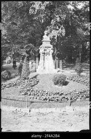 Freiberg. Wernerdenkmal dans les promenades Banque D'Images