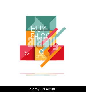 Bannière graphique Square option. Visualisation des données et des informations, conception géométrique. Bannière graphique Square option. Visualisation des données et des informations, conception géométrique. Illustration vectorielle Illustration de Vecteur