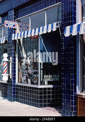 Années 1980 États-Unis - Shear Brothers Barber Shop Ogden Utah ca. 1980 Banque D'Images