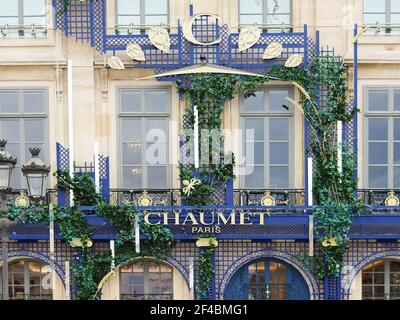 Boutique Chaumet sur la place Vendôme, Paris, France Banque D'Images