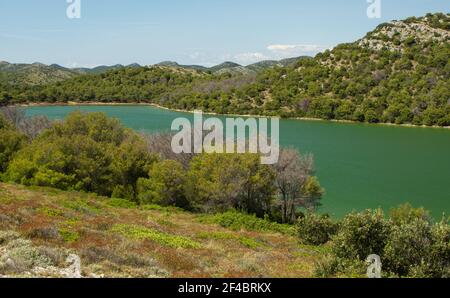 Parc naturel de Telascica, lac salé. Photo horizontale, île Dugi otok Banque D'Images