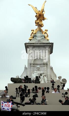 Mariage royal. William et Kate. Wills et Kate. Duc et duchesse de Cambridge. Famille royale britannique. Banque D'Images