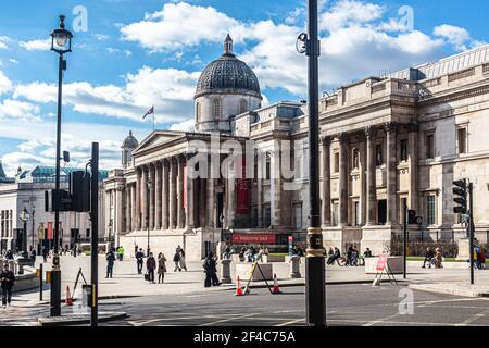 The National Gallery, Centre de Londres WC2, Angleterre, Royaume-Uni. Banque D'Images