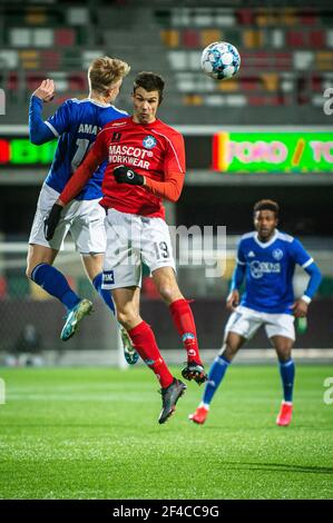 Silkeborg, Danemark. 19 mars 2021. Nicklas Helenius (19) de Silkeborg SI vu pendant le match de NordicBet Liga entre Silkeborg IF et Fremad Amager au parc JYSK à Silkeborg. (Crédit photo : Gonzales photo/Alamy Live News Banque D'Images