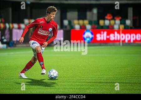 Silkeborg, Danemark. 19 mars 2021. Rasmus Carstensen (2) de Silkeborg S'IL est vu pendant le match de NordicBet Liga entre Silkeborg IF et Fremad Amager au parc JYSK à Silkeborg. (Crédit photo : Gonzales photo/Alamy Live News Banque D'Images