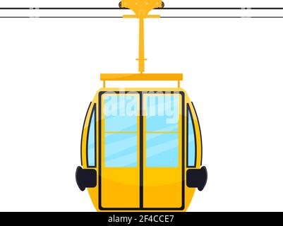 Silhouette colorée du câblage de la cabine. Élément de conception du câblage. Objet abstrait sur fond blanc. Illustration du vecteur de stock Illustration de Vecteur