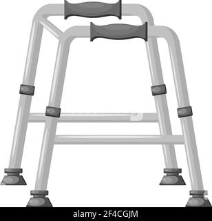 Image vectorielle abstraite avec image d'un marcheur handicapé un arrière-plan blanc Illustration de Vecteur