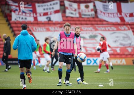 BARNSLEY, ANGLETERRE. 20 MARS : Adam Reach de Sheffield mercredi s'échauffe avant le match de championnat SkyBet entre Barnsley et Sheffield mercredi à Oakwell, Barnsley le samedi 20 mars 2021. (Credit: Pat Scaasi | MI News) Credit: MI News & Sport /Alay Live News Banque D'Images