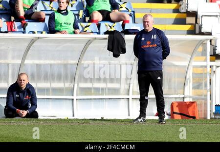 HARTLEPOOL, ANGLETERRE. 20 MARS : Alan Dowson, directeur de Woking, lors du match de la Vanarama National League entre Hartlepool United et Woking au Victoria Park, Hartlepool, le samedi 20 mars 2021. (Credit: Chris Booth | MI News) Credit: MI News & Sport /Alay Live News Banque D'Images