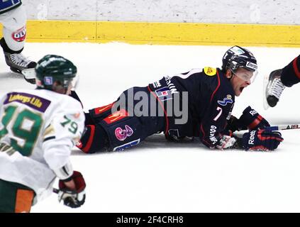 Magnus 'Mange' Johansson au club de hockey de Linköping, Linköping HC, LHC. Banque D'Images