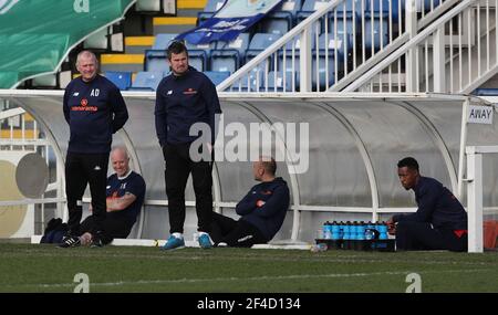 HARTLEPOOL, ANGLETERRE. 20 MARS : Alan Dowson, directeur de Woking, lors du match de la Vanarama National League entre Hartlepool United et Woking au Victoria Park, Hartlepool, le samedi 20 mars 2021. (Credit: Chris Booth | MI News) Credit: MI News & Sport /Alay Live News Banque D'Images