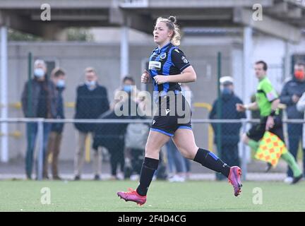 Sint Andries, Belgique. 20 mars 2021. Caitlin Lievens (27) du Club Brugge photographié lors d'un match de football féminin entre le Club Brugge Dames YLA et Standard Femina de Liège le 17 ème jour de match de la saison 2020 - 2021 de la Super League belge Scooore Womens, samedi 20 mars 2021 à Bruges, Belgique . PHOTO SPORTPIX.BE | SPP | DAVID CATRY Credit: SPP Sport Press photo. /Alamy Live News Banque D'Images