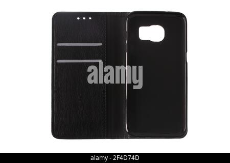 Étui pour téléphone portable sur fond blanc Banque D'Images