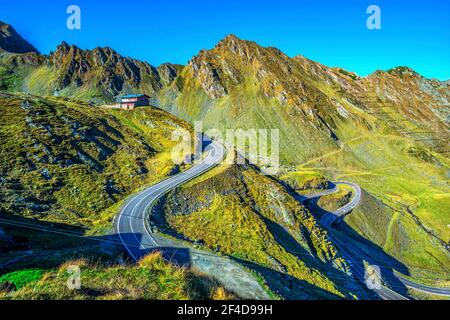 Paysage sur la route Transfagarasan Banque D'Images