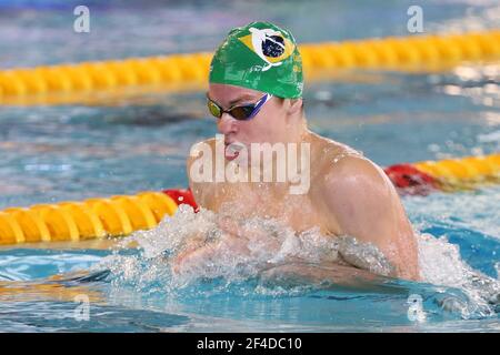 Léon Marchand des dauphins Toulouse OEC, série 400 m hommes médley pendant le FFN Golden Tour Camille Muffat 2021, natation sélections olympiques et européennes le 20 mars 2021 au cercle des ingénieurs de Marseille à Marseille, France - photo Laurent Lairys / DPPI Banque D'Images