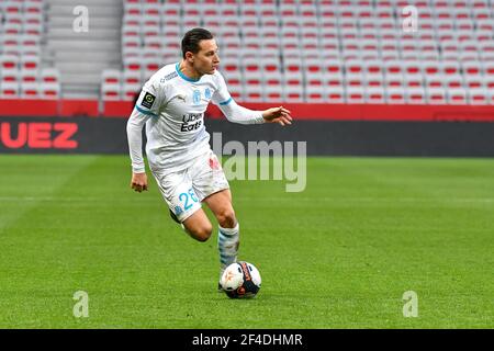 Nice, France. 20 mars 2021. Florian Thauvin lors du match Nice contre Marseille à la Ligue 1 Uber Eats le 20 mars 2021 à Nice, France. (Photo de Lionel Urman/Sipa USA) crédit: SIPA USA/Alay Live News Banque D'Images